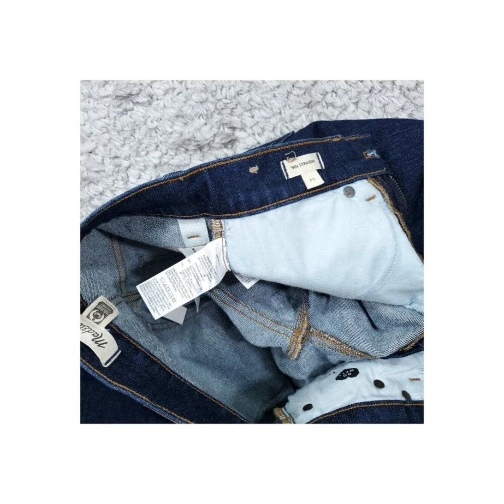 Madewell '90s Straight Jeans Blue Norman Wash Comfort Stretch Women's Size 25 - Picture 5 of 7